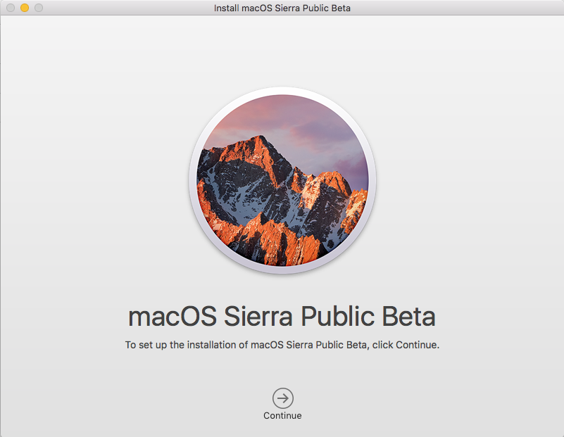 macOS Sierra installer